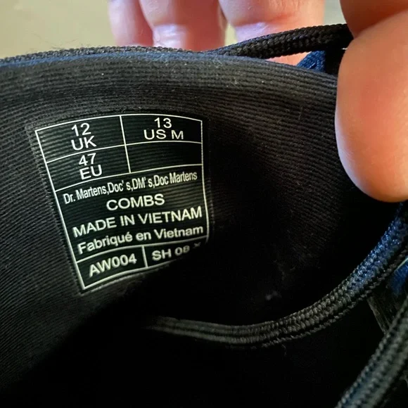 Dr. Martens Black Canvas Men's Boots - Picture 5 of 9